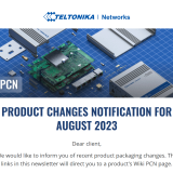 テルトニカ・ネットワークス　2023年8月の製品変更のお知らせ